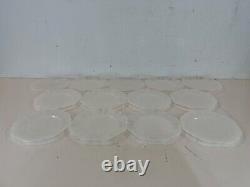 Vtg American Sweetheart Monax White Milk Glass Set of 13 Bread & Butter Plates