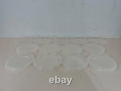 Vtg American Sweetheart Monax White Milk Glass Set of 13 Bread & Butter Plates