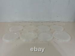 Vtg American Sweetheart Monax White Milk Glass Set of 13 Bread & Butter Plates