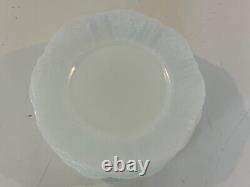 Vtg American Sweetheart Monax White Milk Glass Set of 13 Bread & Butter Plates