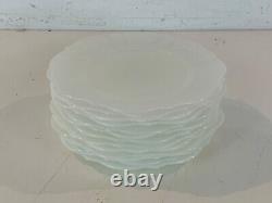 Vtg American Sweetheart Monax White Milk Glass Set of 13 Bread & Butter Plates