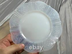 Vtg American Sweetheart Monax White Milk Glass Set of 13 Bread & Butter Plates