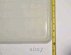 Vtg CLAMBROTH White Opaline Milk Depression Glass Refrigerator dish meat tray