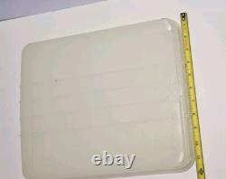 Vtg CLAMBROTH White Opaline Milk Depression Glass Refrigerator dish meat tray
