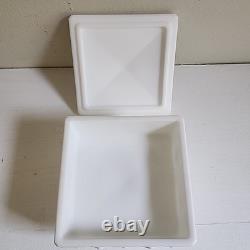 Vtg Fenton Honey Bee Milk Glass Honeycomb Covered Footed Candy Dish Lid