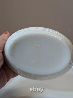 Vtg Fenton Purple Amethyst & White Milk Glass Baby Chick on Nest Covered Dish