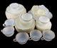 Vtg Fire King White Milk Glass Swirl Gold Rim Plate Bowl Cup Saucer Lot 53 Pc