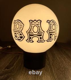 Vtg Pair BAR Light Shade Lamp Round Globe White Milk Glass 6 Mid Century