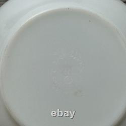 Vtg Pyrex 404 Turquoise Blue Amish Butterprint 4qt Mixing Serving Bowl Rooster