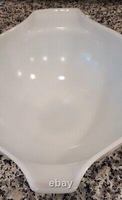 Vtg Pyrex Amish Butterprint Cinderella 4qt Mixing Bowl #444 Turquoise On White