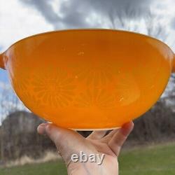 Vtg Pyrex DAISY/Sunflower Orange & Yellow CINDERELLA Mixing Bowls Set Of 3