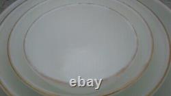 Vtg Pyrex Nesting Mixing Bowls Rare White with Gold Band 404 403 402 401 Set / 4