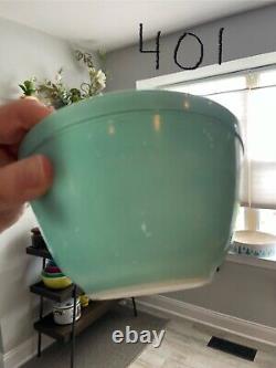 Vtg Pyrex Robin Egg Blue Turquoise Nesting Mixing Bowl Full Set 401,402, 403,404