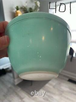 Vtg Pyrex Robin Egg Blue Turquoise Nesting Mixing Bowl Full Set 401,402, 403,404