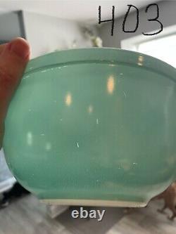 Vtg Pyrex Robin Egg Blue Turquoise Nesting Mixing Bowl Full Set 401,402, 403,404