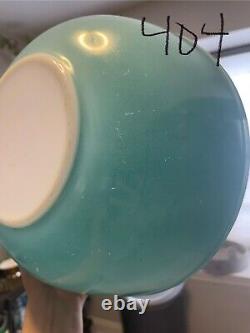 Vtg Pyrex Robin Egg Blue Turquoise Nesting Mixing Bowl Full Set 401,402, 403,404