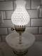 Vtg Milk Glass Hobnail Lamp With Trinket Bowl At Bottom! Free Shipping! Tested