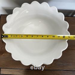 WESTMORELAND Vintage Paneled Grape Milk Glass Large White Punch Bowl