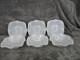 Westmoreland Candy Dish Bowl Soup Diamond Pattern Milk Glass Ruffled Rim 6 Pcs