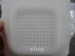 Westmoreland Candy Dish Bowl Soup Diamond Pattern Milk Glass Ruffled Rim 6 Pcs