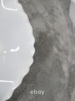 Westmoreland Candy Dish Bowl Soup Diamond Pattern Milk Glass Ruffled Rim 6 Pcs