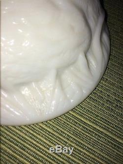 Westmoreland Candy Dish Trinket Compote Covered White Bird Nest Milk Glass