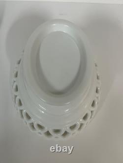 Westmoreland Fox on Lace Edge Nest, Glass Eyes Original NOS Label Milk Glass