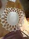 Westmoreland Glass 1947 Oval Doric Lace Milk Glass Bowl