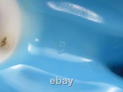 Westmoreland Hen on Nest Blue Milk Glass White Head Covered Dish