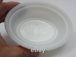 Westmoreland Hen on Nest Blue Milk Glass White Head Covered Dish