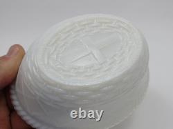 Westmoreland Hen on Nest Blue Milk Glass White Head Covered Dish