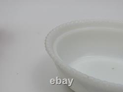 Westmoreland Hen on Nest Blue Milk Glass White Head Covered Dish