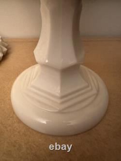 Westmoreland Milk Glass Diamond Point 14 Covered Compote