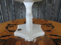 Westmoreland Milk Glass Dolphin Koi Fish 13 Shell Bowl & 9 Candle Holder Pair