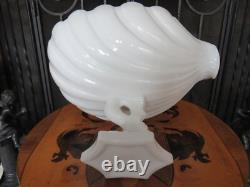 Westmoreland Milk Glass Dolphin Koi Fish 13 Shell Bowl & 9 Candle Holder Pair