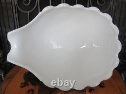 Westmoreland Milk Glass Dolphin Koi Fish 13 Shell Bowl & 9 Candle Holder Pair
