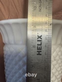 Westmoreland Milk Glass English Hobnail Apothecary Pedestal 15 Tall 2-Jars