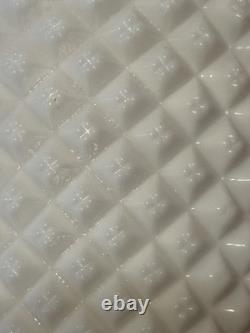 Westmoreland Milk Glass English Hobnail Apothecary Pedestal 15 Tall 2-Jars