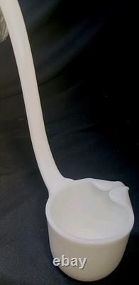 Westmoreland Milk Glass Fruits punch bowl set base ladle 10 cups hooks vintage