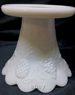 Westmoreland Milk Glass Fruits punch bowl set base ladle 10 cups hooks vintage