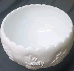 Westmoreland Milk Glass Fruits punch bowl set base ladle 10 cups hooks vintage