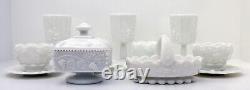 Westmoreland Milk Glass Grape Footed 13 Piece China Set