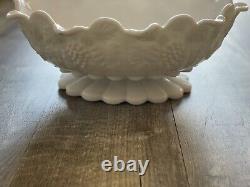 Westmoreland Milk Glass Oval Dish Large Paneled Grape! Minty