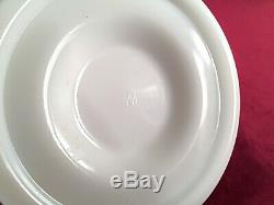 Westmoreland Milk Glass Paneled Grape Bell Shape Punch Bowl Set