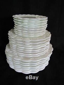 Westmoreland Milk Glass Paneled Grape Dinner Place Setting Collection 39pc