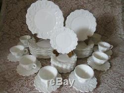 Westmoreland Milk Glass Paneled Grape Dinner Place Setting Collection 39pc