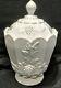 Westmoreland Milk Glass Paneled Grape (large) Canister With Lid