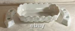 Westmoreland Milk Glass Paneled Grape Oblong Console Bowl Set RARE