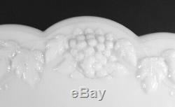 Westmoreland Milk Glass Paneled Grape Pattern 12d Low Footed Cake Plate Stand