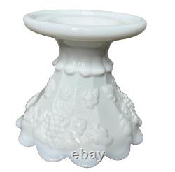 Westmoreland Milk Glass Paneled Grape Punch Bowl Set Stand